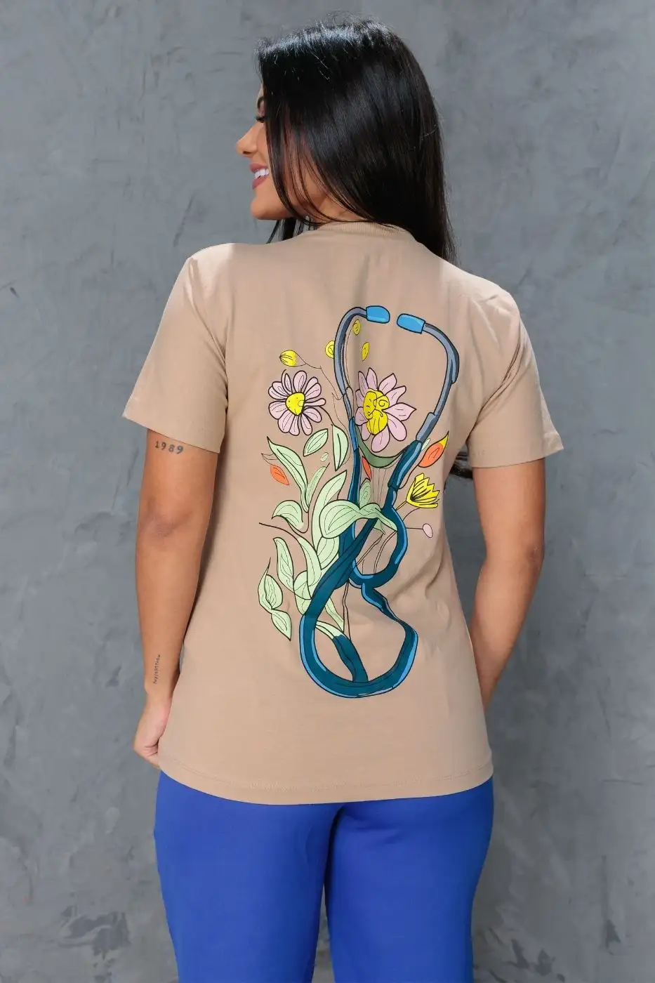 Teen estetoscópio flores